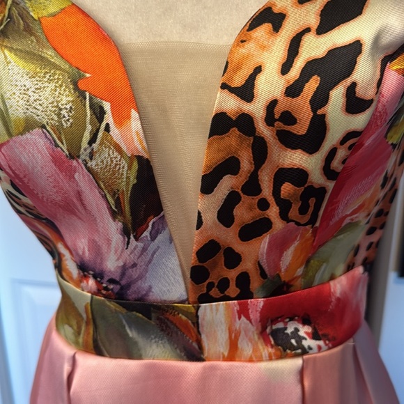 Va va voom Floral and Leopard Print Pink Dress - Picture 7 of 15